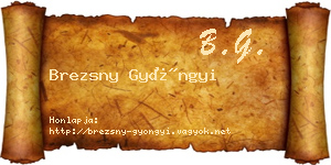 Brezsny Gyöngyi névjegykártya