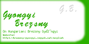 gyongyi brezsny business card